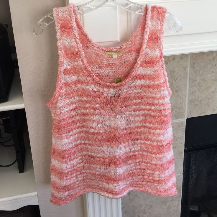 Gianni Bini - Large Peach Sleeveless Top $68.00. Ultra Soft And Comfortable. More Details In Photos. New With Tags. Bust: 38" Length-Top To Bottom: 27" Orange Sleeveless Tank Top For Spring, Orange Sleeveless Summer Vest, Orange Sleeveless Vest For Summer, Orange Summer Vest, Peach Fitted Sleeveless Tank Top, Fitted Peach Sleeveless Tank Top, Fitted Sleeveless Peach Tank Top, Pink Sleeveless Tank Top For Beach Season, Orange Vest Top For Spring