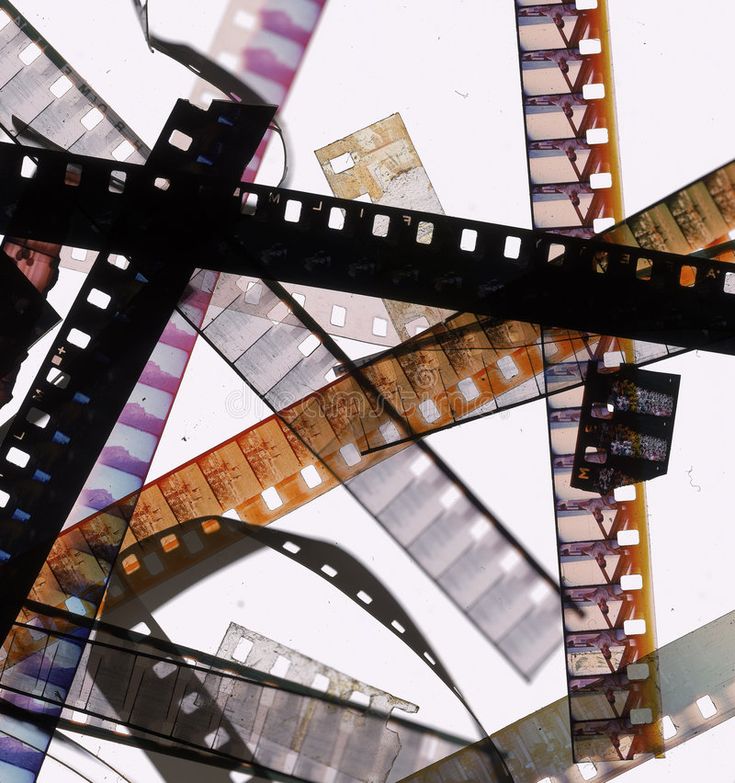 multiple film strips are being used as art