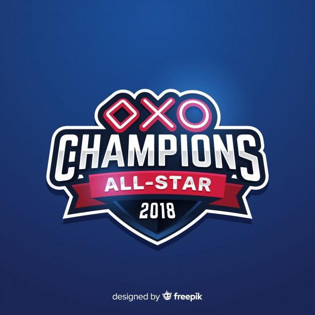 the logo for the xo champs all - star game is displayed on a blue background