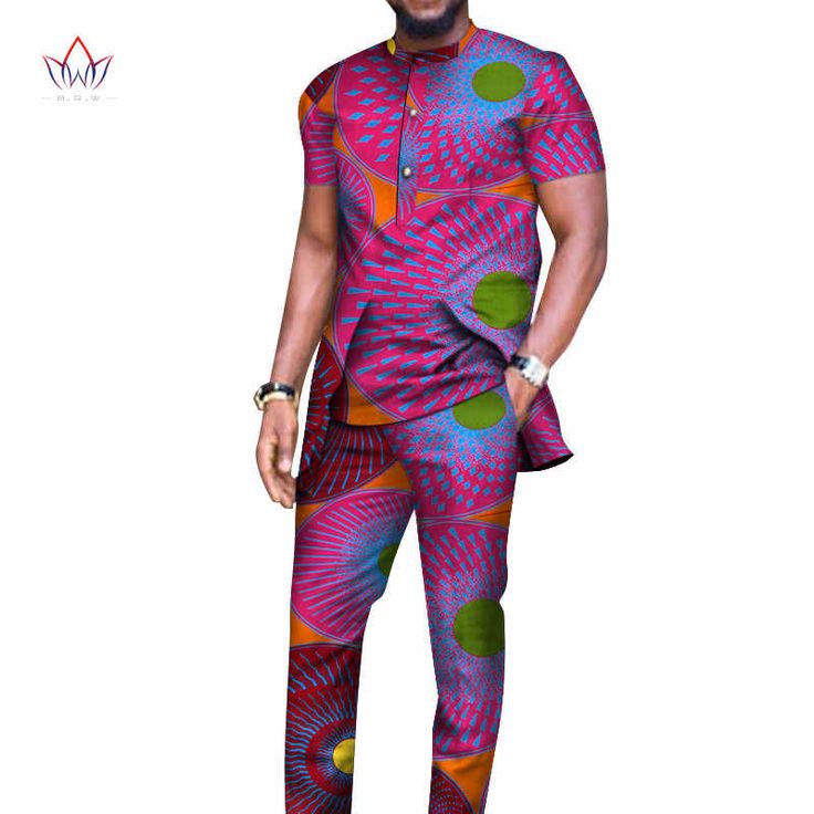 Bazin Riche Men 2 Pieces Pants Sets African Design Clothing African Clothes Casual Men Long Top Shirts and Pants Sets WYN514|Africa Clothing| - AliExpress African Suit, Traditional African Clothing, African Clothes, Clothes Casual, Design Clothing, Fashion Statements, African Clothing Styles, African Style, Professional Attire