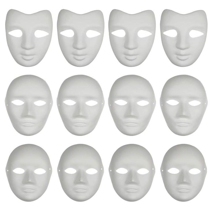 PRICES MAY VARY. Material: hard paper. Size one: 8.26*7.28 inch. Size two: 9.44*7.48 inch. Size three: 8.62*6.92 inch. Package include: 12pcs DIY paintable white paper plain mask with three different sizes. Purpose: These blank masks are perfect for classroom projects, art classes, masquerades, cosplay, costume parties, dance party and Halloween. Feature: You can use your imagination to DIY this mask. Elastic strap for comfortable and easy wear. 12PCS Paper Face DIY Mask Paintable White Plain Ma Masquerade Dance, Masquerade Mask Diy, Full Face Masks, Mask Photoshoot, Face Diy, Paper Face, Basic Sketching, Blank Mask, Mache Art