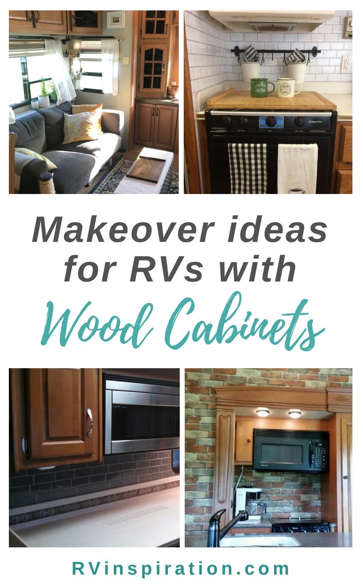 the words makeover ideas for rvs with wood cabinets