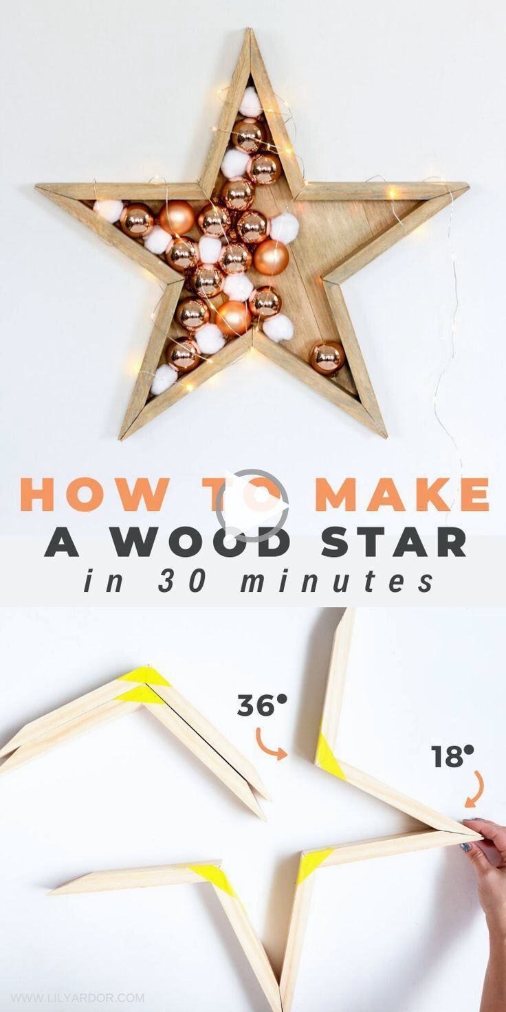 how to make a wood star in 30 minutes with this step - by - step instructions