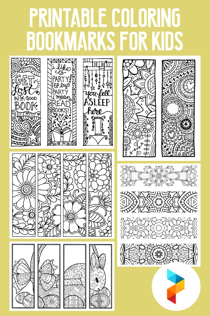 the printable coloring bookmarks for kids