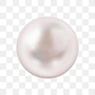 a white pearl on a transparent background