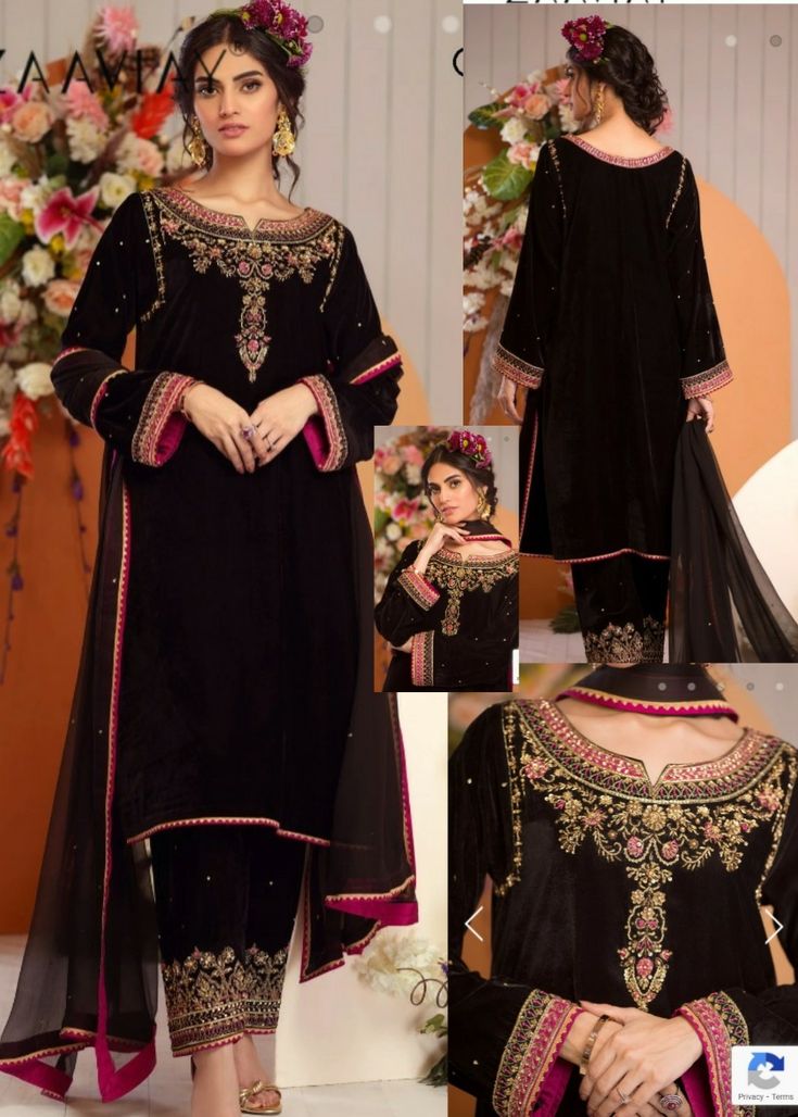 Elegant Velvet Salwar Kameez With Intricate Embroidery, Eid Velvet Traditional Wear With Dupatta, Valvet Suite Design Pakistani Embroidery, Stylish Velvet Dress, Velvet Embroidery Design, Velvet Sets With Intricate Embroidery For Eid, Valvet Dress, Fitted Velvet Dupatta With Intricate Embroidery, Elegant Anarkali