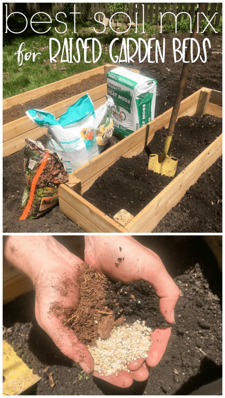 the garden is full of dirt and soil, with two hands holding it in front of them