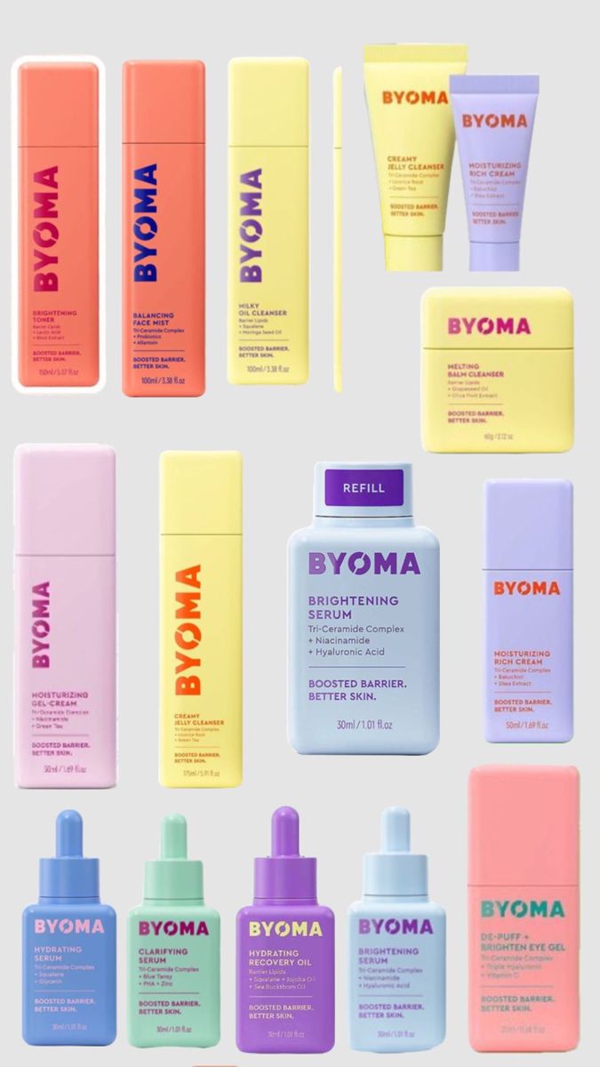 Byoma Skincare Routine, Byoma Skincare Aesthetic, Relaxing Stuff, Dream Skincare, Skincare Stuff, Skincare Wishlist, Skincare Items, Gel Sunscreen, Skincare Branding