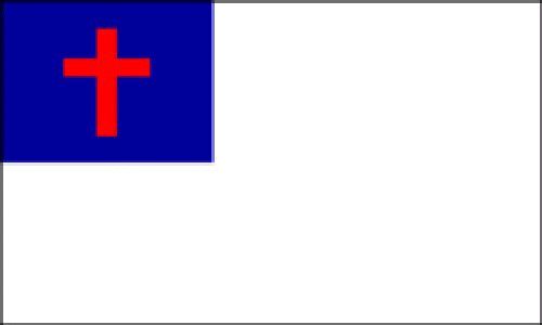 the flag of texas with a red cross on it's blue and white background