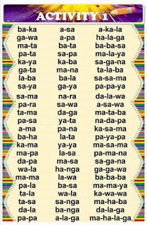 an activity poster with the words in different languages