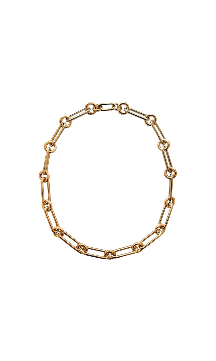 Laura Lombardi — Ilaria Necklace Timeless Gold-tone Oval Link Necklace, Elegant Toggle Necklace With Chunky Chain In Oval Link, Classic Gold-tone Necklaces With Solid Link Construction, Classic Gold-tone Necklaces With Solid Link, Yellow Gold Chunky Chain Jewelry With Oval Links, Classic Gold-tone Necklace With Solid Link Construction, Classic Gold-tone Necklaces, Gold Chain Metal Necklace With Oval Links, Gold Chain Necklace With Oval Links