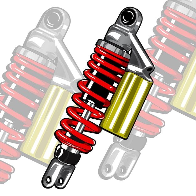 the front suspensions and coils of a car are shown in this graphic illustration