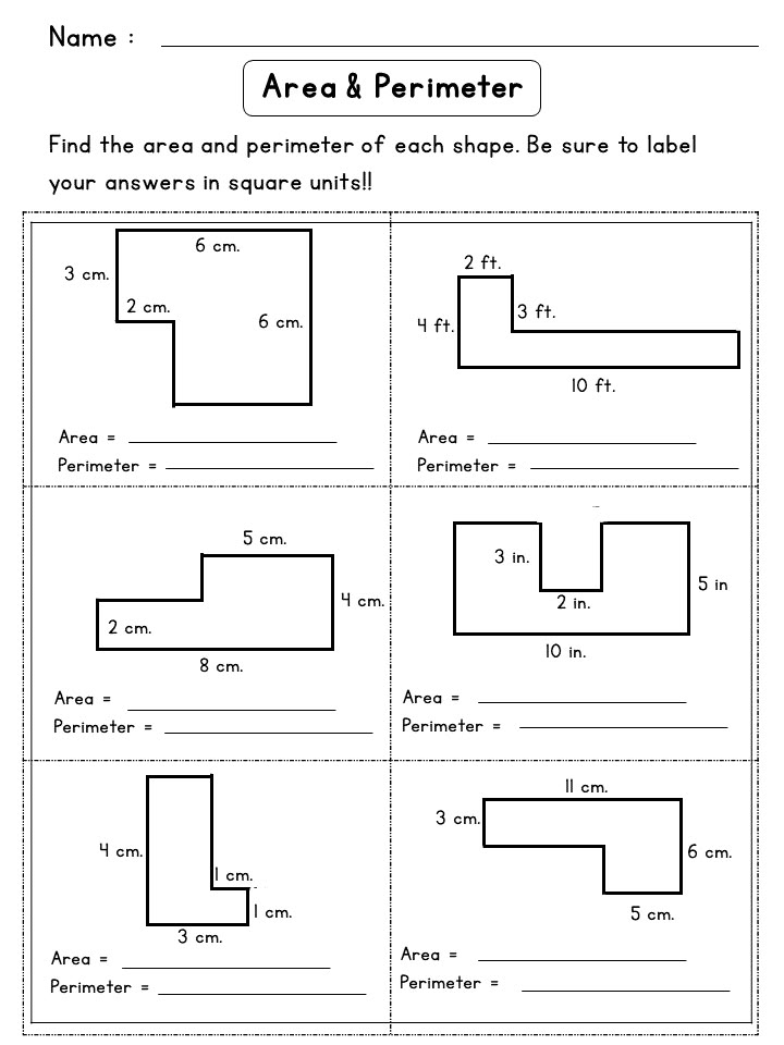 https://www.teacherspayteachers.com/Product/Area-and-Perimeter-Worksheet-10057968 Area And Perimeter Activities, Area Lesson, Perimeter Activities, 4th Grade Reading Worksheets, 8th Grade Math Worksheets, Area And Perimeter Worksheets, Math Story Problems, Finding Area, Math Signs