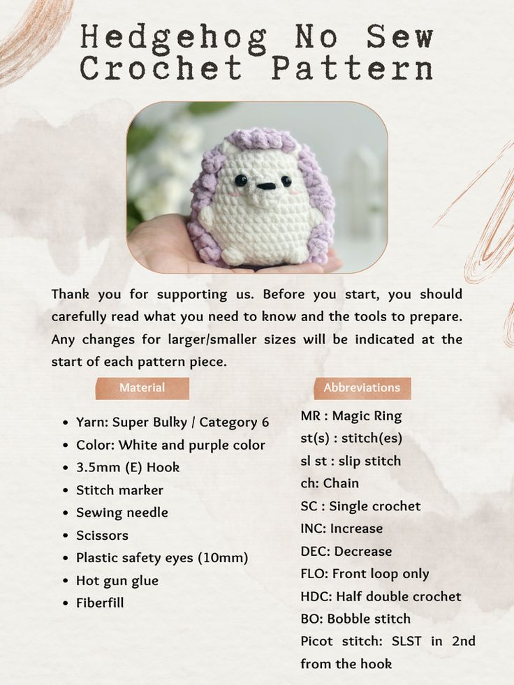 a crochet pattern for a stuffed sheep