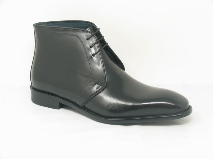 Style: 509-11-Black Handsome Calfskin lace-up Chukka Boot from the Carrucci collection features 3-Eyelet lace and a clean welt! Elegant Leather Lace-up Chukka Boots, Elegant Office Chukka Boots With Plain Toe, Classic Lace-up Office Boots, Elegant Lace-up Chukka Boots For Work, Classic Lace-up Chukka Boots For Formal Occasions, Formal Lace-up Boots With Leather Sole, Black Lace-up Boots For Business, Elegant Semi-formal Chukka Boots, Elegant Lace-up Boots For Semi-formal Occasions