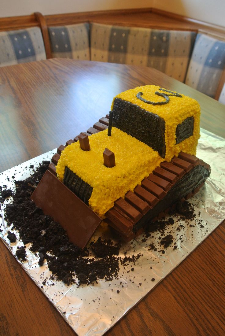 a cake made to look like a construction vehicle