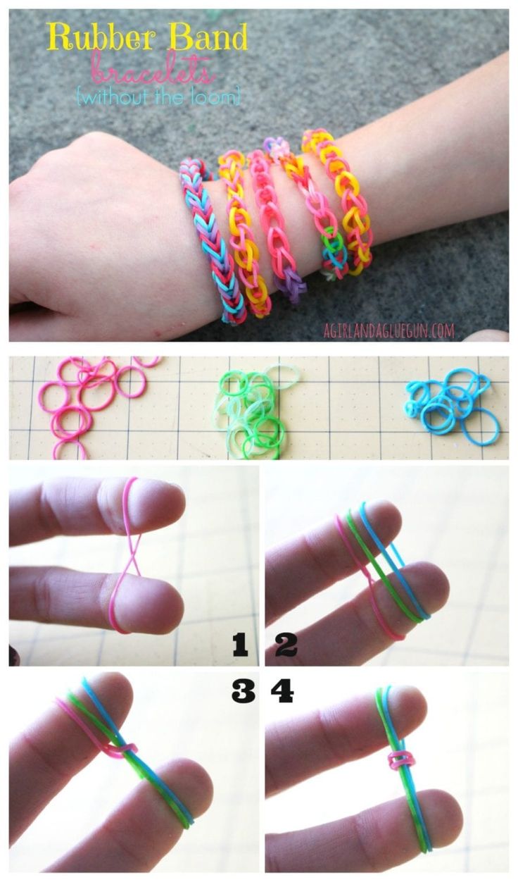 the instructions to make rainbow bracelets for kids