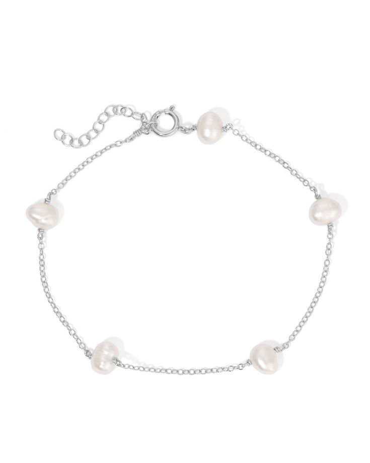 Product Details White irregular Pearl. Bracelet length is adjustable from 6 to 7 inches. Safe for sensitive skin. Available in 14k Gold Filled or Sterling Silver. Classic Charm Bracelet With Extender As Gift, Elegant Sterling Silver Bracelet With Extender For Everyday, Adjustable Classic Charm Bracelet For Everyday, Adjustable Classic Charm Bracelet, Adjustable White Sterling Silver Bracelet, Classic Jewelry With Extender, Classic Adjustable Hypoallergenic Pearl Bracelet, Dainty White Gold Adjustable Beaded Bracelets, Dainty White Gold Beaded Bracelets Adjustable