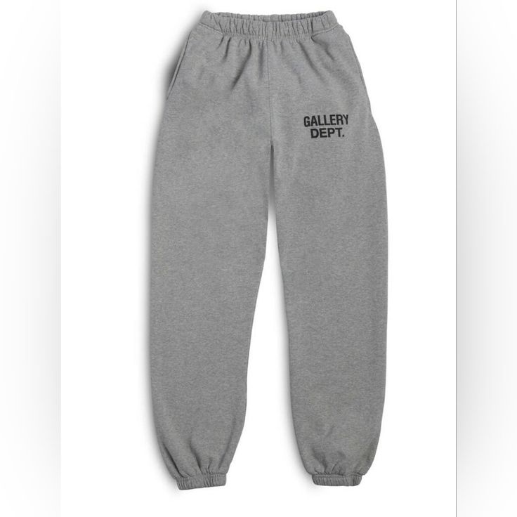 Reposhing This Item! English Logo, Gallery Dept, Fleece Sweatpants, Grey Sweatpants, Cotton Fleece, Casual Wardrobe, Modern Fit, Streetwear Fashion, Printed Cotton