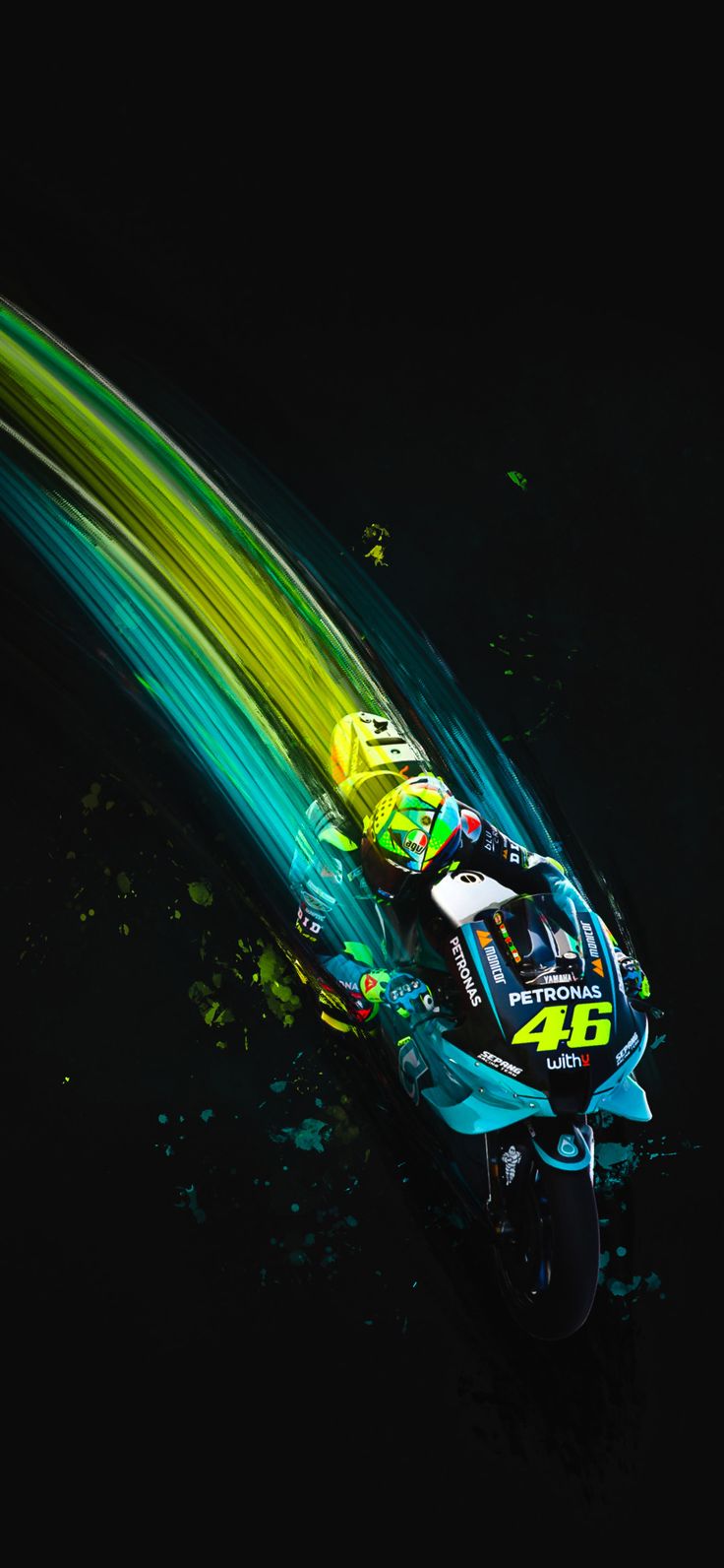 Valentino Rossi Petronas SRT MotoGP Ink Style Vr 46 Wallpaper, Vr 46, 46 Rossi Wallpaper, Valentino Rossi Drawing, Motogp Aesthetic, Moto Gp Wallpapers Hd Wallpaper, Valentino Rossi Wallpapers, Motogp Wallpapers, Vr46 Valentino Rossi Hd Wallpaper