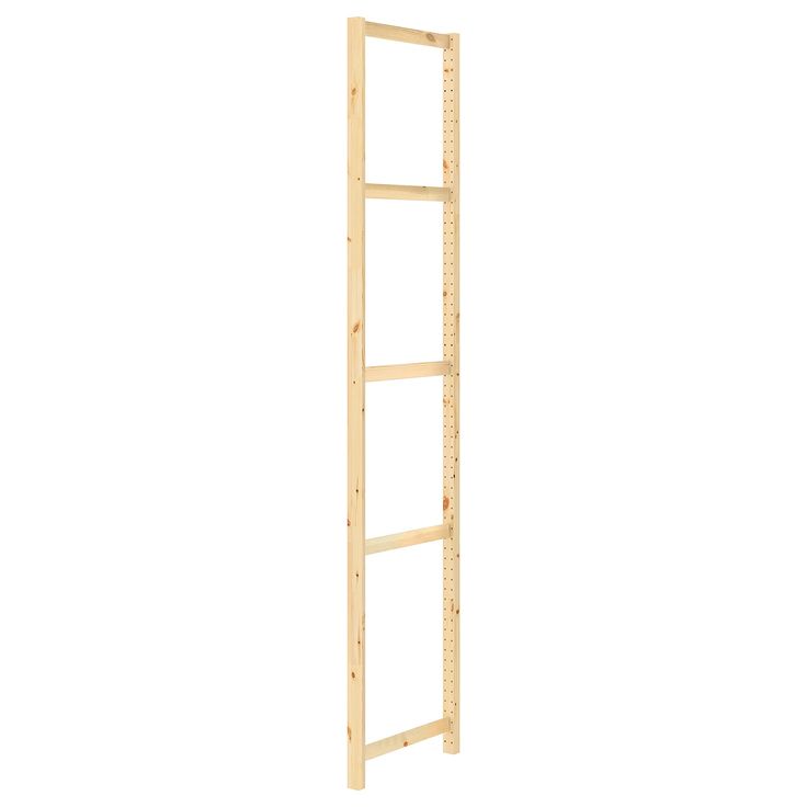 a wooden ladder is shown against a white background