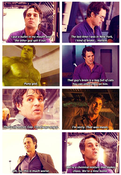 the avengers movie scene with hulk and thor in different scenes, one is saying that he's not going to die