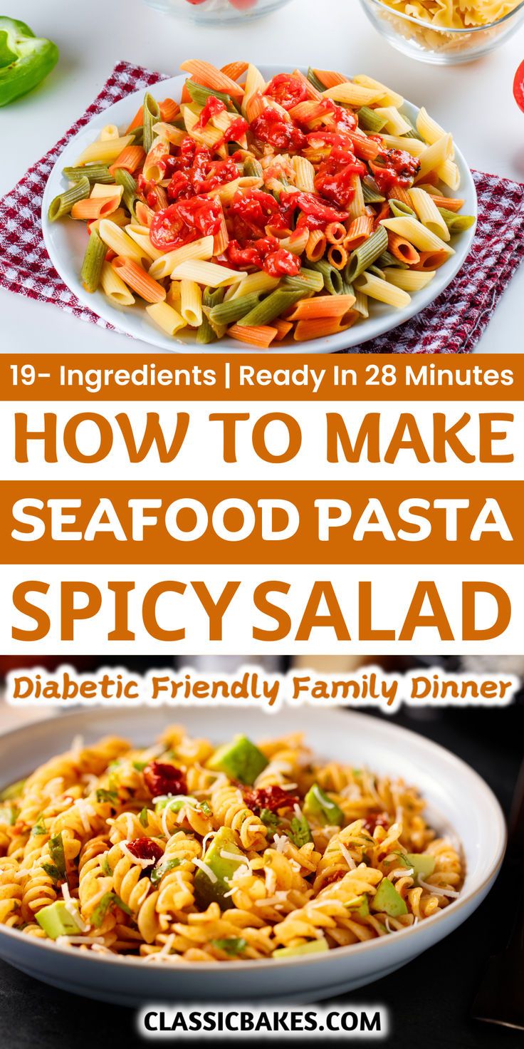 how to make seafood pasta spicy salad