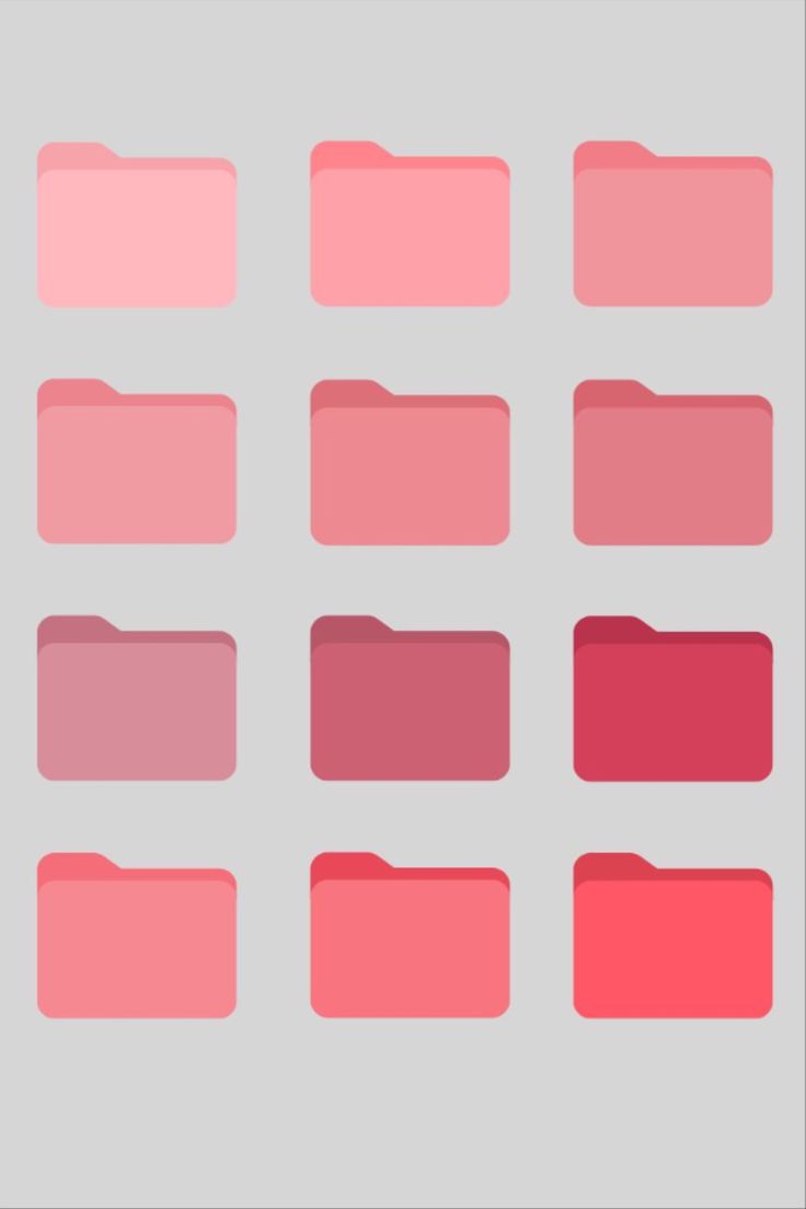 pink and red rectangles are arranged on a gray background, each with different colors