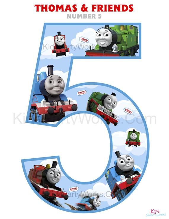 thomas the tank engine number 5 is shown