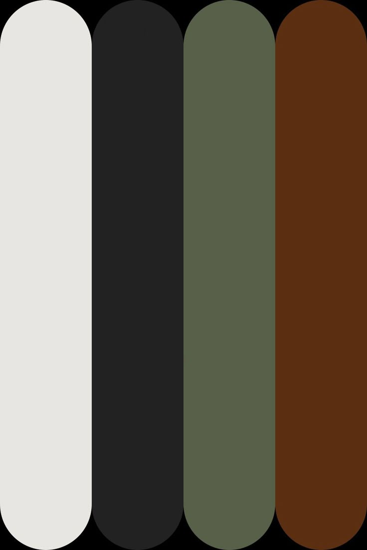 four different shades of black, brown, and white on a black background with the same color