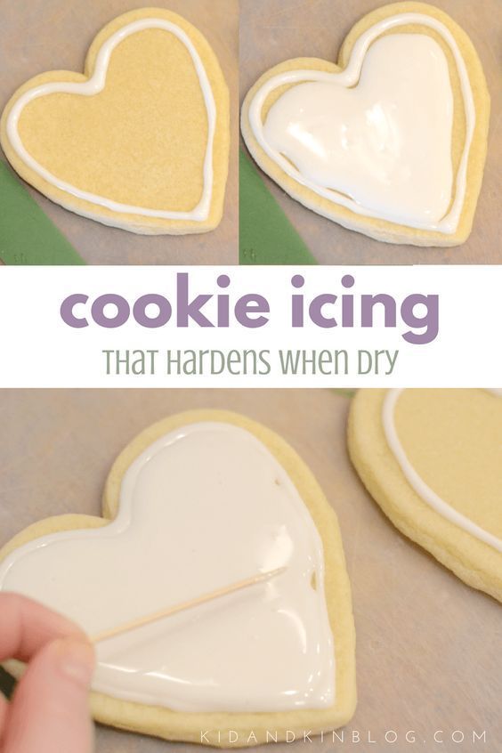 cookie icing that hardens when dry is an easy and fun way to decorate cookies