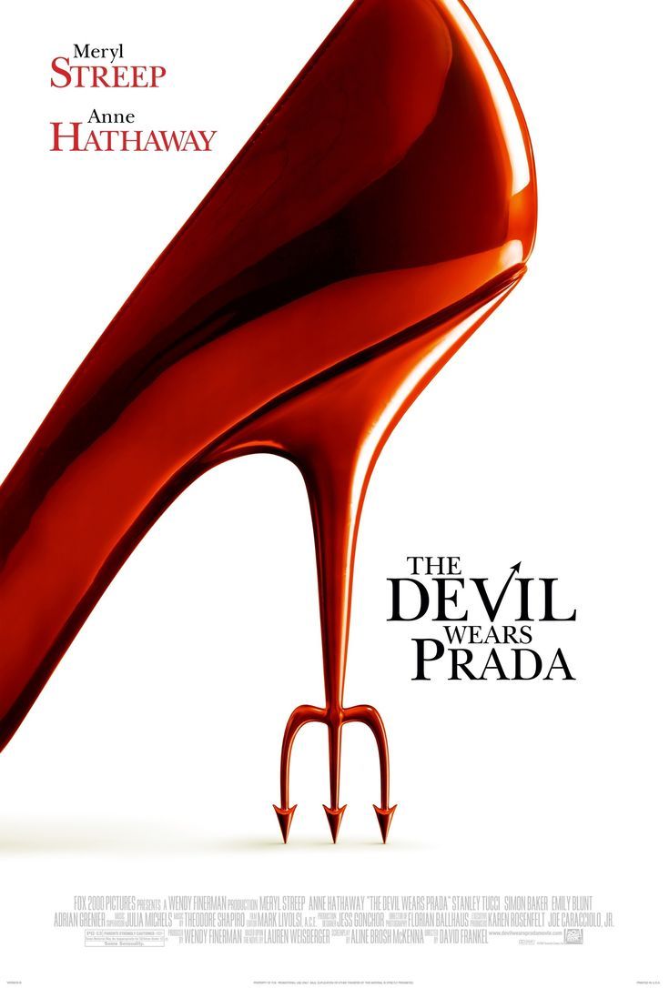 a movie poster for santa wears prada with a high heeled shoe and candy cane