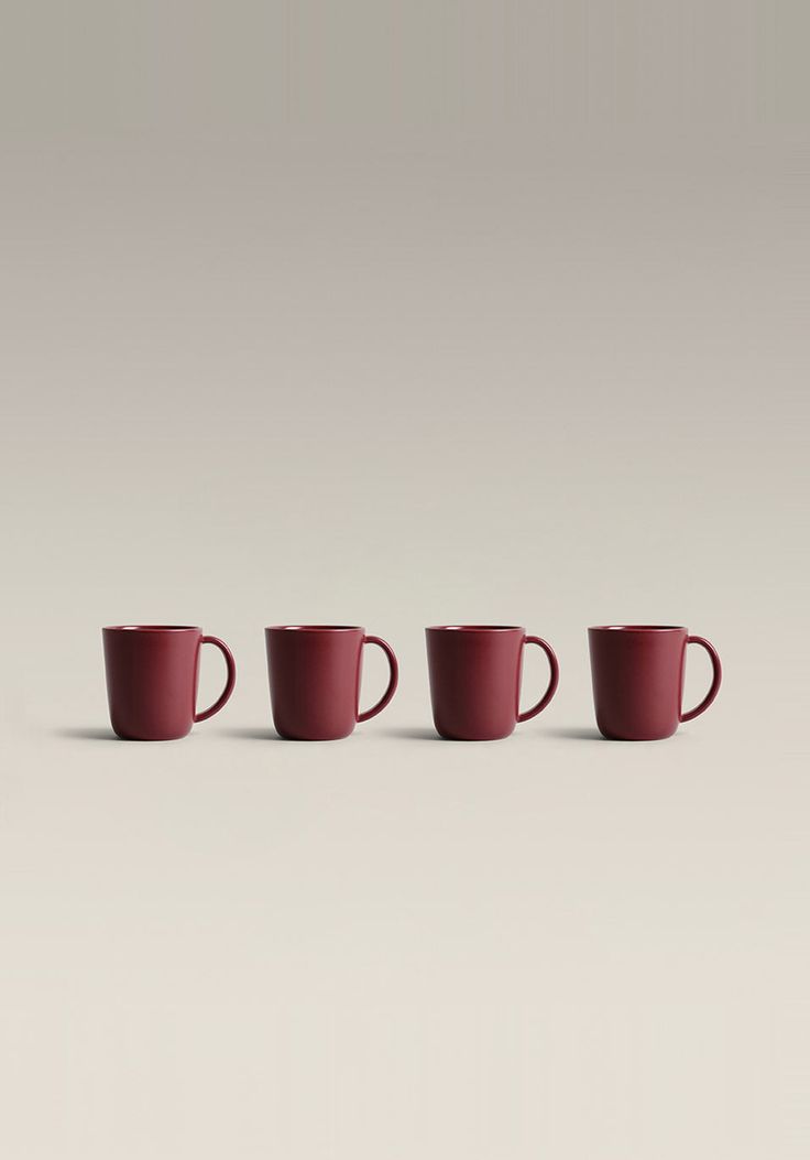 plum Minimal Mug, Mug Sets, Coffee Mug Sets, Japanese Ceramics, Top View, Mugs Set, Hot Drink, Ceramic Mug, Plum