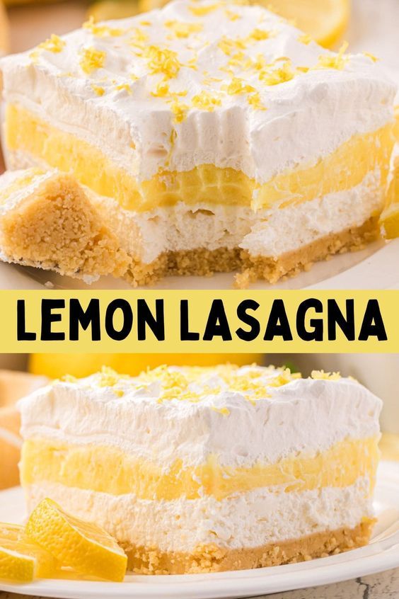 this lemon lasagna cake is the perfect dessert for summer