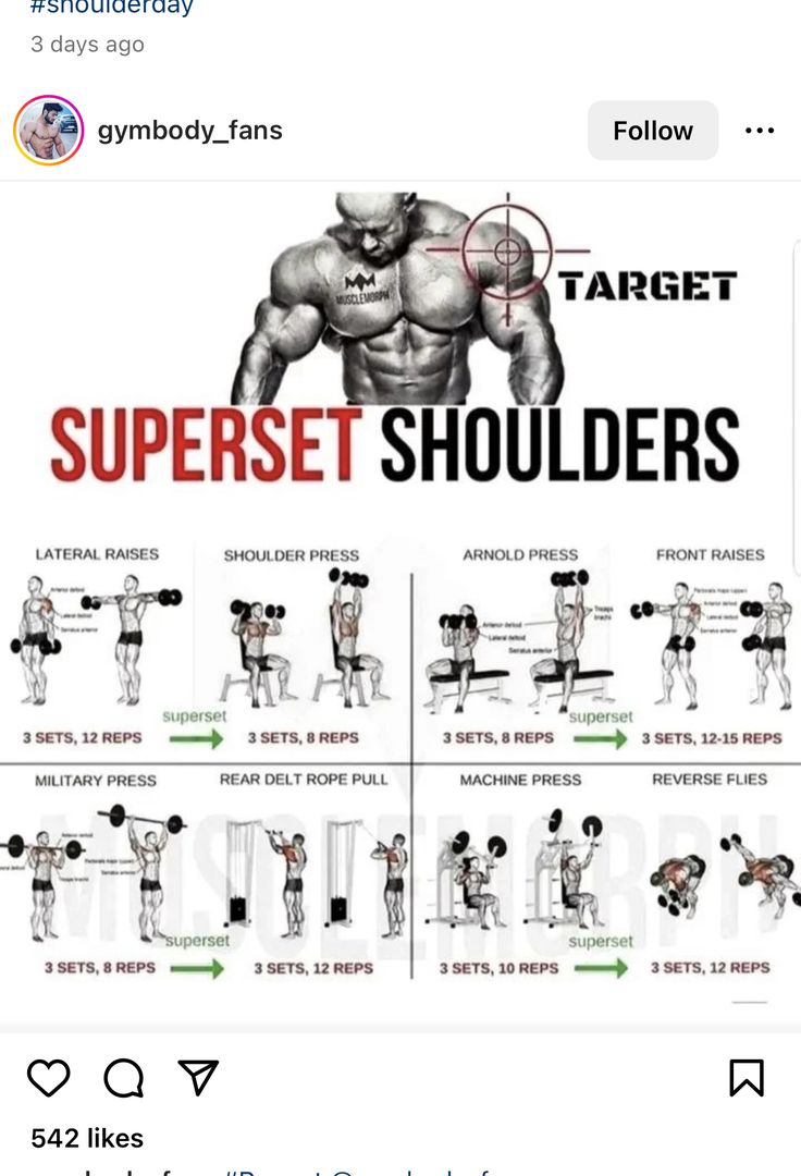 a poster showing how to use the dumbbells for chest and back workouts