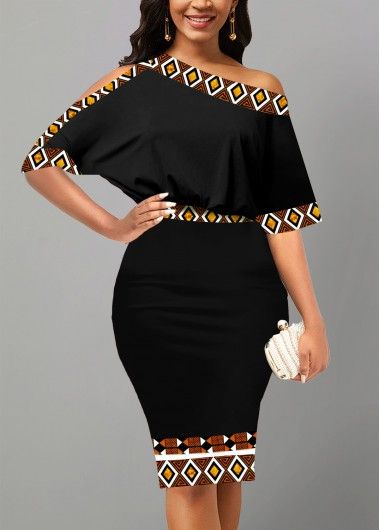 Sophisticated Black Outfits, Simple Kitenge Dress Design, Casual Classy Outfits Street Style, African Wear Dresses Classy, African Design Dresses Classy, African Dresses For Women Classy, Ankara Dress Designs Chic, Off Shoulder Dress Casual, Trendy Casual Outfits