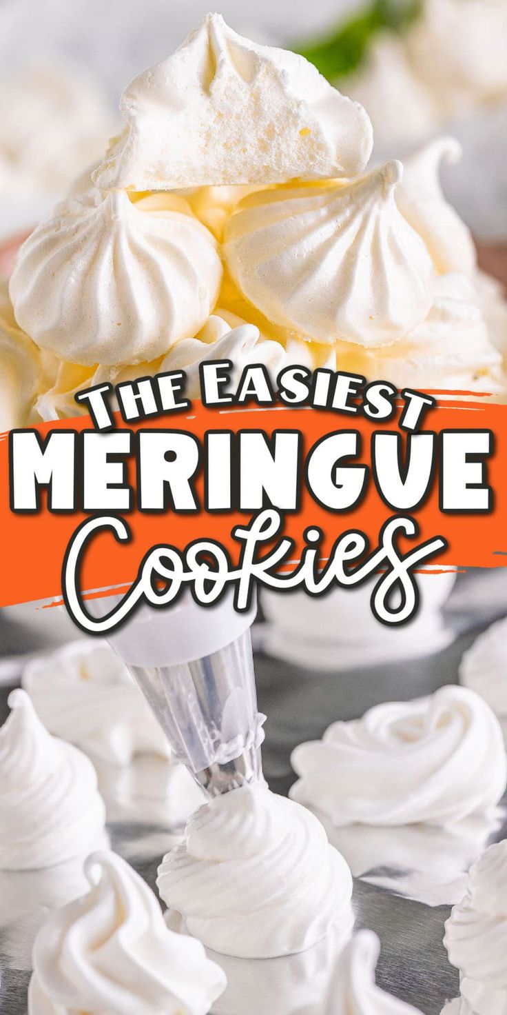 the easy meringue cookies recipe is ready to be eaten