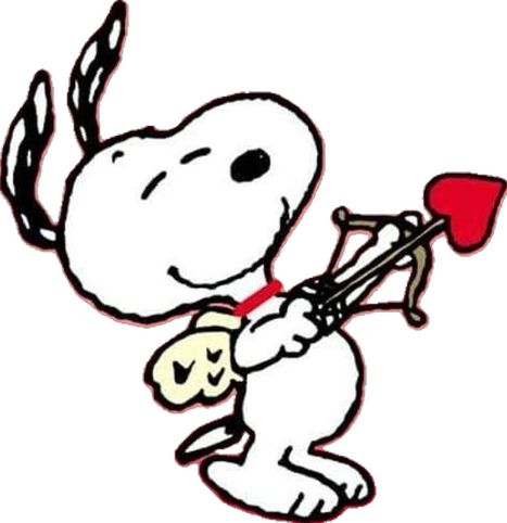 a drawing of a snoopy playing the trumpet with a heart on it's chest