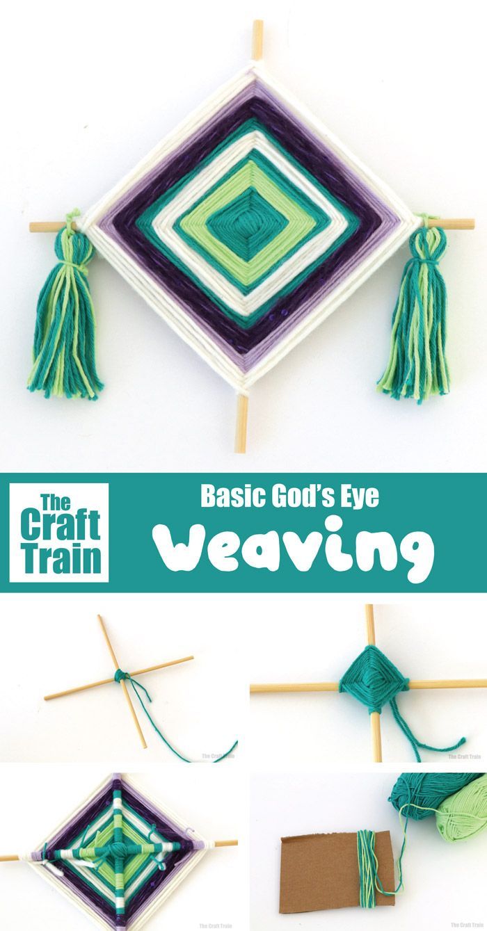 the craft train is making an eye weaving project for kids to learn how to use yarn