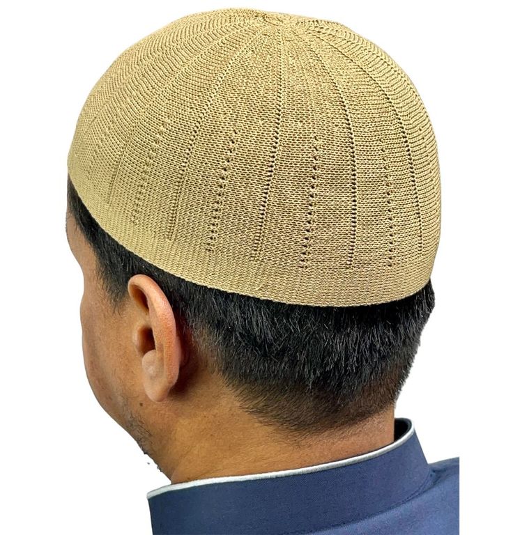 Modefa Kufi Beige Islamic Men's Knitted Kufi - Beige Richardson Texas, Prayer Rug, Men's Knit, Skull Cap, Everyday Wear, Mens Accessories, Hats, Design