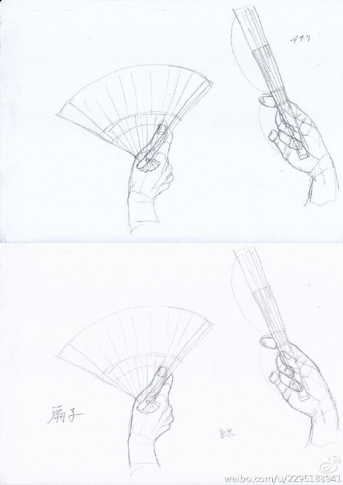 two drawings of hands holding umbrellas in different positions