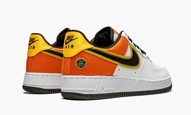 The Nike Air Force 1 Low “Rayguns” is a January 2021 release from Nike’s “Rayguns” collection of sneakers and apparel that salute the fictional ‘70s basketball team.  The Roswell Rayguns were a fictitious basketball team created in 2002 by Nike for a memorable television commercial that aired during the NBA Playoffs that year.  The Rayguns, based loosely on various funky ABA basketball teams, have informed several SB Dunks and the theme was used on the Nike Kyrie 3 in 2018, as well.  Here, Nike 70s Basketball, Nike Kyrie 3, Kyrie 3, Sb Dunks, Black Liner, Nba Playoffs, Nike Kyrie, Team Uniforms, Basketball Team