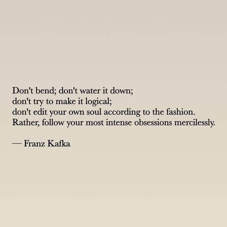 an image of a quote from fraz kaka about water it down, don't try to make it local