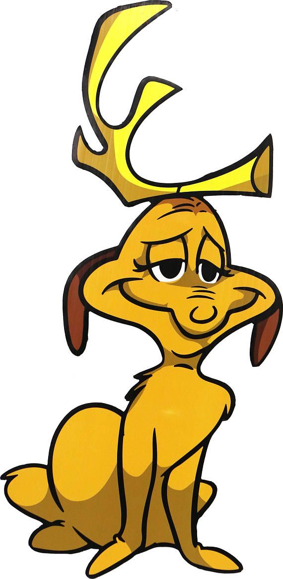 a cartoon dog with antlers on its head