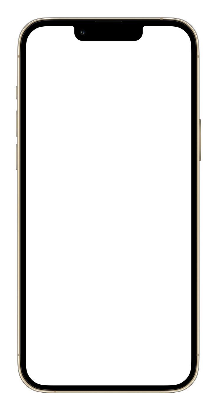 an iphone with a blank screen on the front and back sides, viewed from above