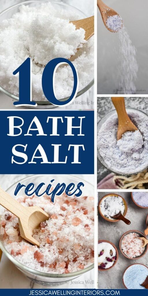 10 bath salt recipes that are easy to make and great for the bathroom or kitchen