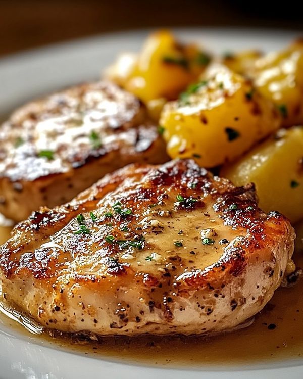 some meat and potatoes on a white plate