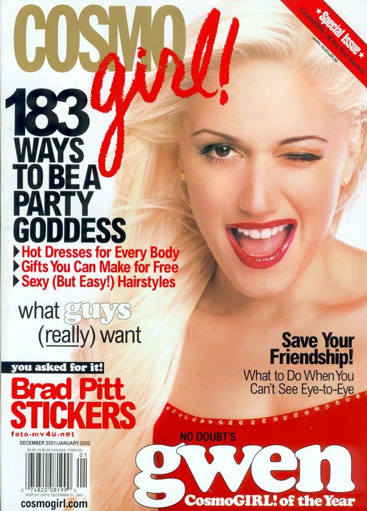 a magazine cover with a blonde woman on it's face and the words cosmo girl