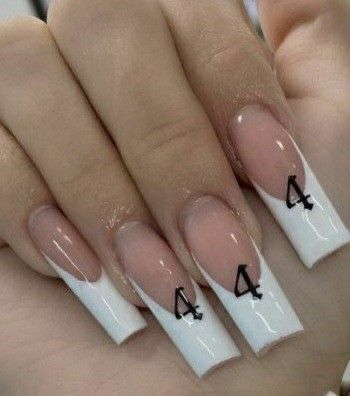 Angel Number Nails, Number Nails, Quick Nail Art, Quick Nail, Edgy Nails, Grunge Nails, Classy Acrylic Nails, Long Acrylic Nails Coffin, Aesthetic Tiktok