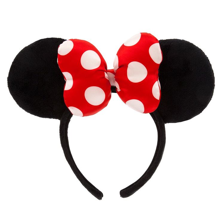 Minnie brings her signature style to this classic ear headband. The padded satin bow features an allover red and white polka dot design which stands out against the soft black fluffy ears. It will add character to any outfit. Minnie Headband, Mini Mouse Ears, Diy Disney Ears, Minnie Mouse Headband, Minnie Ears Headband, Minnie Mouse Ears Headband, Minnie Bow, Diy Disney, Disney Bounding